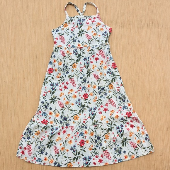 Old Navy Girls Dress Floral Square Neck Criss Cross Straps Size‎ Large (10-12) - Picture 1 of 6